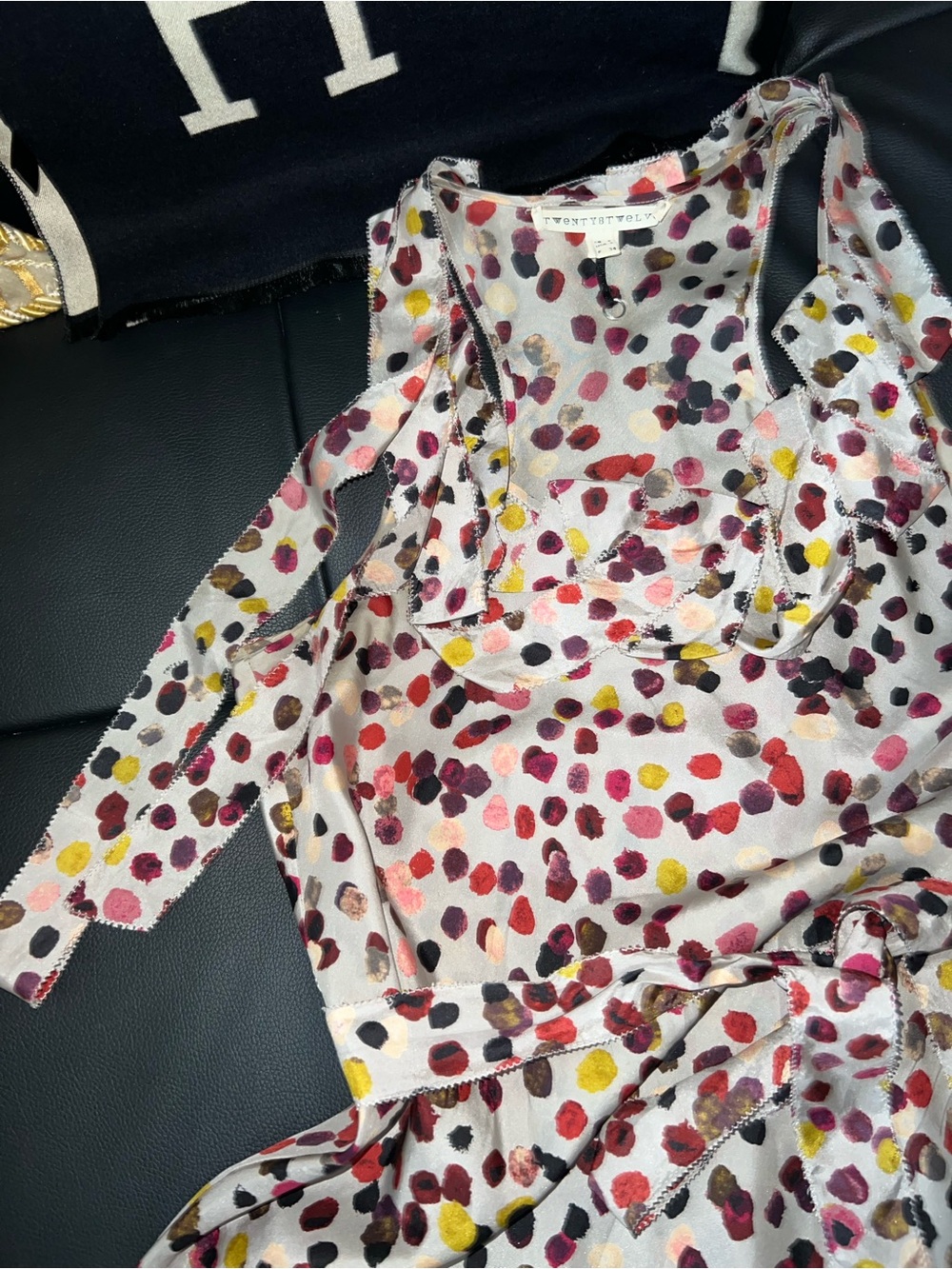 1$10Gift🍭💕Twenty8Twelve Silk candy Multicolor Polka Dot Mini Dress - Picture 2 of 11